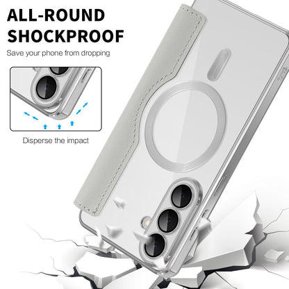 Puzdro MagSafe pre Samsung Galaxy S26, Techsuit, SmartMag Book, Sivá