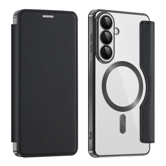 Puzdro MagSafe pre Samsung Galaxy S26, Techsuit, SmartMag Book, Čierne