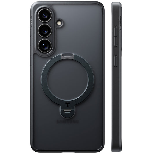 Puzdro MagSafe pre Samsung Galaxy S26, Torras, Ostand Spin, Čierne