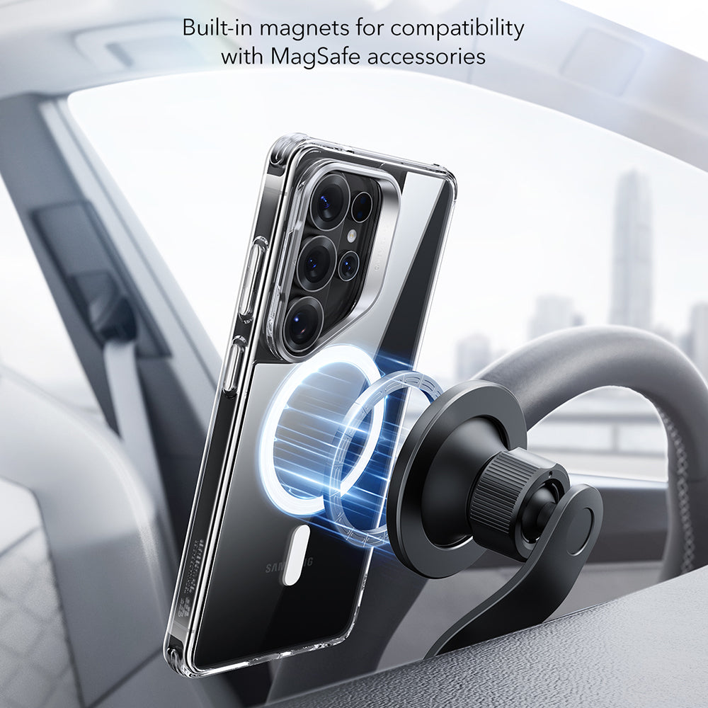 Puzdro MagSafe pre Samsung Galaxy S26 Ultra, ESR, Classic Hybrid Kickstand, Priehľadné