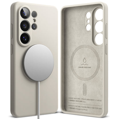 MagSafe Case for Samsung Galaxy S26 Ultra, Ringke, Silicone, Cream