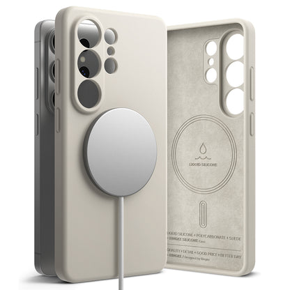 MagSafe Case for Samsung Galaxy S26 Ultra, Ringke, Silicone, Cream