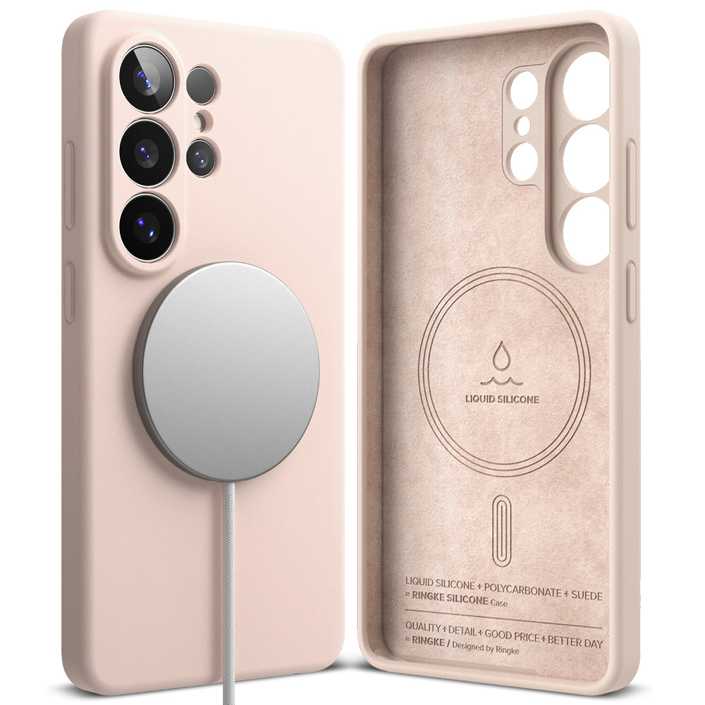 Puzdro MagSafe pre Samsung Galaxy S26 Ultra, Ringke, Silikónové, Ružové