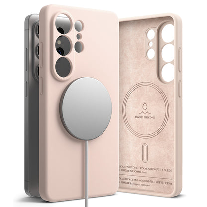 Puzdro MagSafe pre Samsung Galaxy S26 Ultra, Ringke, Silikónové, Ružové