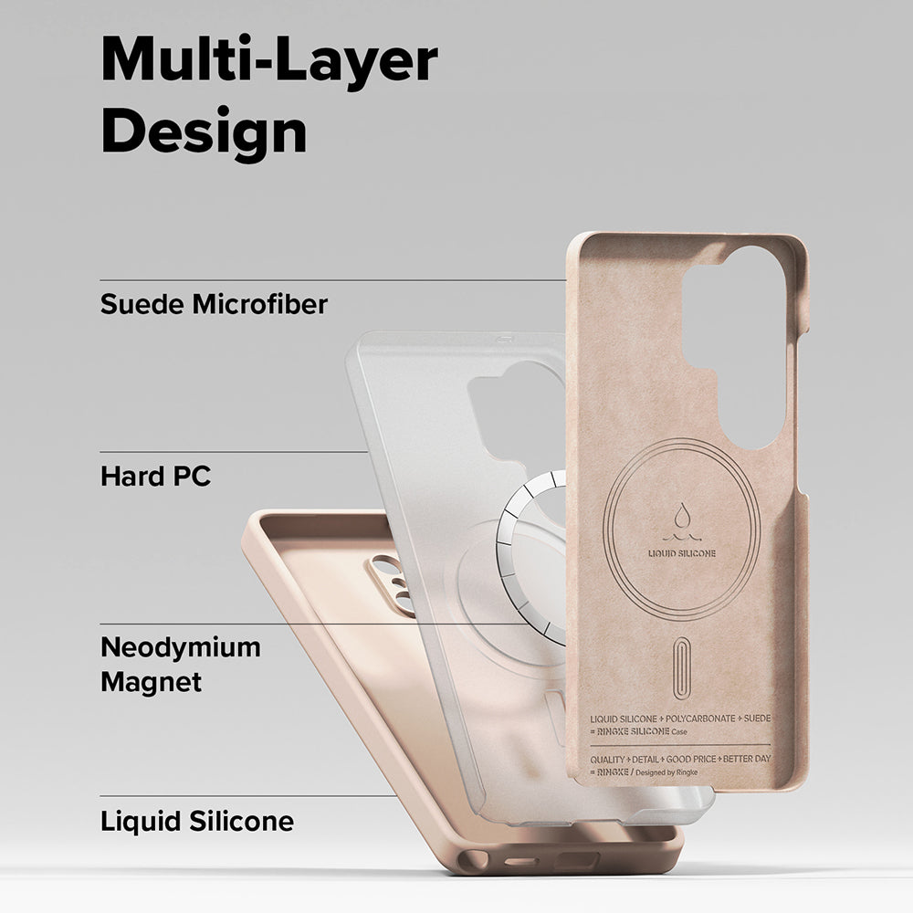 Puzdro MagSafe pre Samsung Galaxy S26 Ultra, Ringke, Silikónové, Ružové