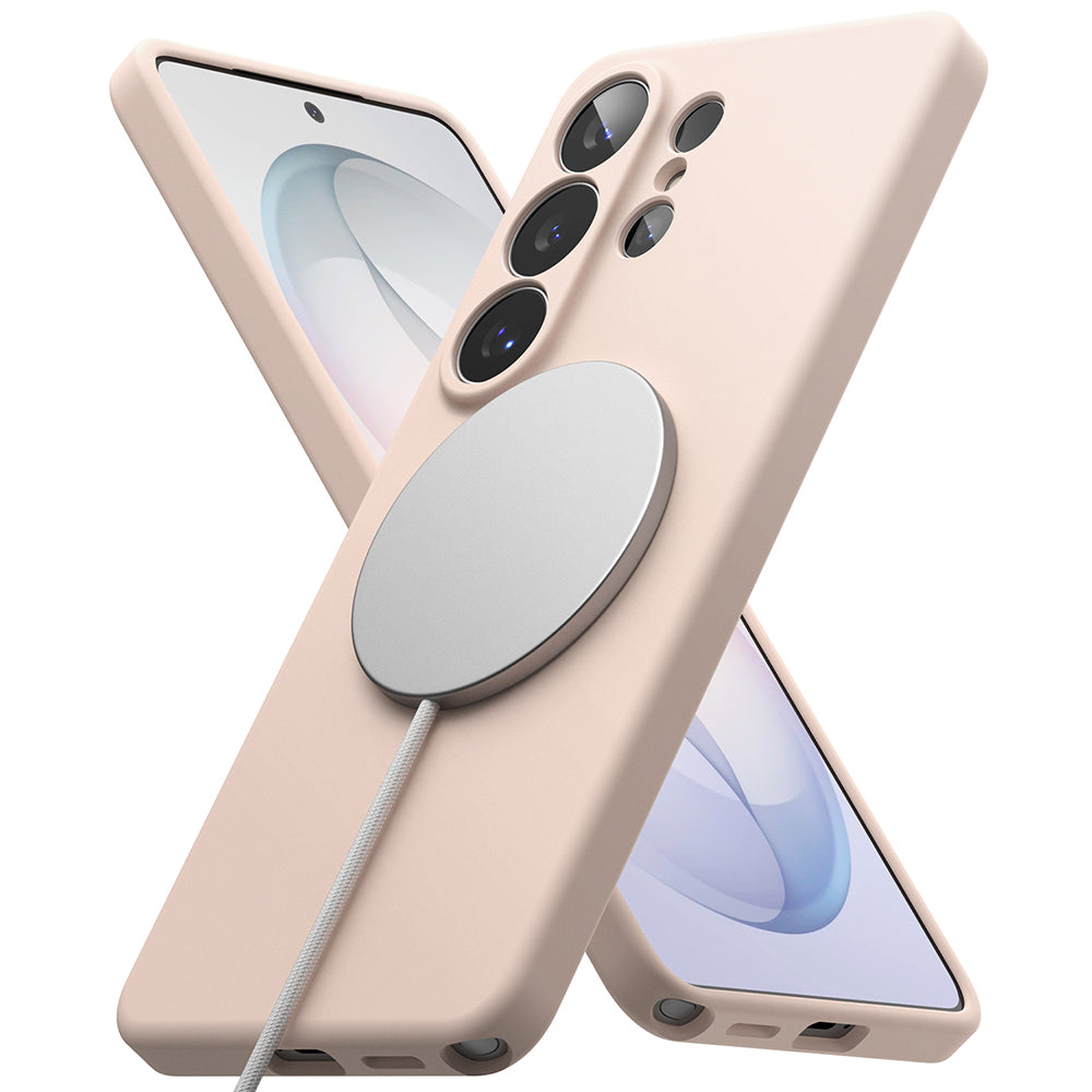 Puzdro MagSafe pre Samsung Galaxy S26 Ultra, Ringke, Silikónové, Ružové