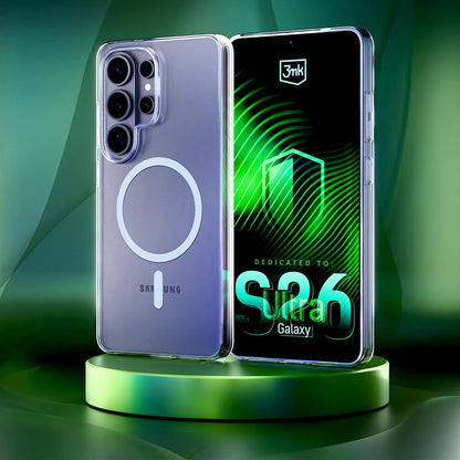 MagSafe Case for Samsung Galaxy S26 Ultra S948, 3MK, Clear MagCase, Transparent