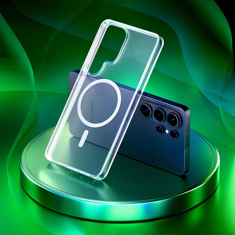 MagSafe Case for Samsung Galaxy S26 Ultra S948, 3MK, Clear MagCase, Transparent