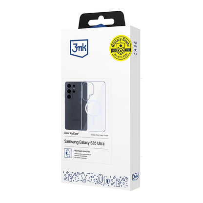 MagSafe Case for Samsung Galaxy S26 Ultra S948, 3MK, Clear MagCase, Transparent