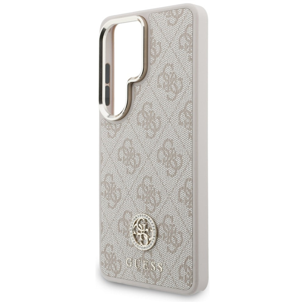 Puzdro MagSafe pre Samsung Galaxy S26 Ultra S948, GUESS, 4G Big Rhinestone Triangle Strap, Ružové