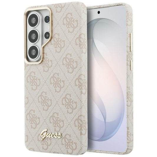 MagSafe Case for Samsung Galaxy S26 Ultra S948, Guess, 4G Script Logo, Pink