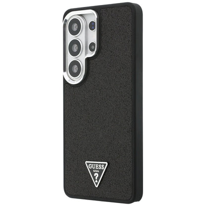 Puzdro MagSafe pre Samsung Galaxy S26 Ultra S948, Guess, Fixed Glitter Triangle Logo, Čierne