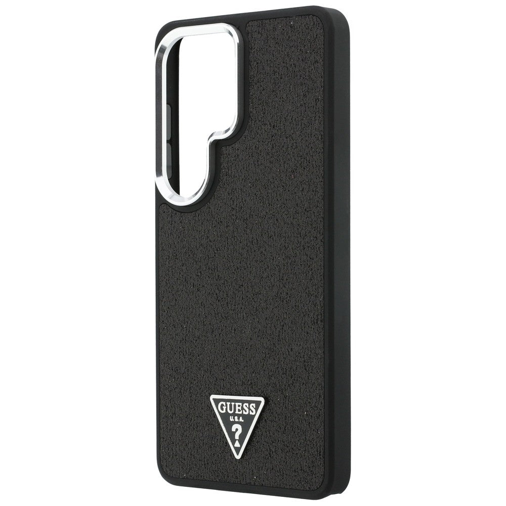 Puzdro MagSafe pre Samsung Galaxy S26 Ultra S948, Guess, Fixed Glitter Triangle Logo, Čierne