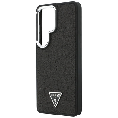 Puzdro MagSafe pre Samsung Galaxy S26 Ultra S948, Guess, Fixed Glitter Triangle Logo, Čierne