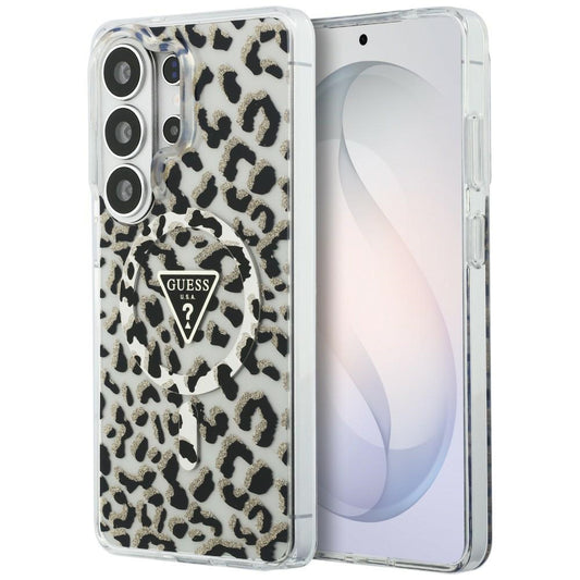 Puzdro MagSafe pre Samsung Galaxy S26 Ultra S948, Guess, IML Leopard Pattern, Čierne
