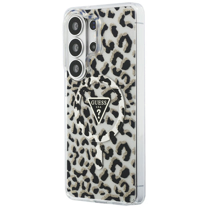 Puzdro MagSafe pre Samsung Galaxy S26 Ultra S948, Guess, IML Leopard Pattern, Čierne