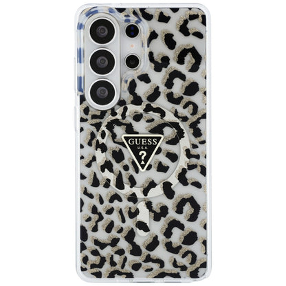 Puzdro MagSafe pre Samsung Galaxy S26 Ultra S948, Guess, IML Leopard Pattern, Čierne