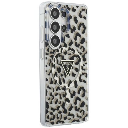Puzdro MagSafe pre Samsung Galaxy S26 Ultra S948, Guess, IML Leopard Pattern, Čierne
