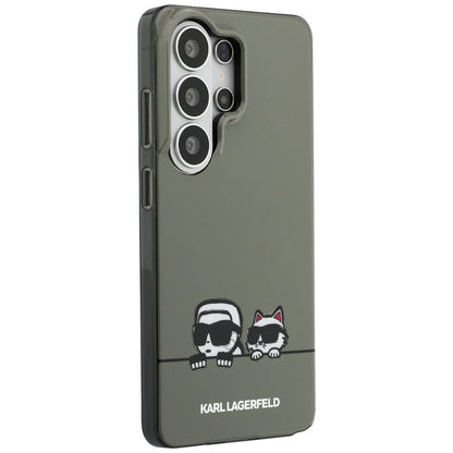 Puzdro MagSafe pre Samsung Galaxy S26 Ultra S948, Karl Lagerfeld, IML Karl & Choupette Peekaboo Logo, Čierne