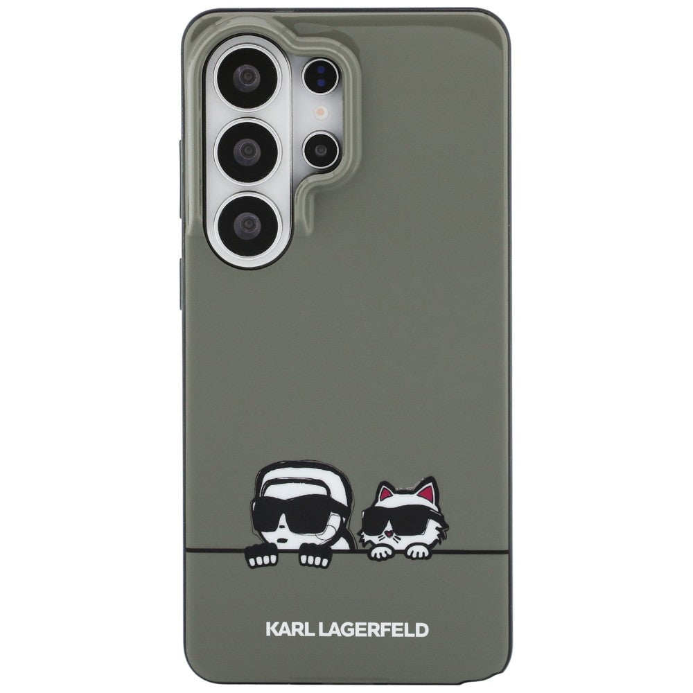 Puzdro MagSafe pre Samsung Galaxy S26 Ultra S948, Karl Lagerfeld, IML Karl & Choupette Peekaboo Logo, Čierne