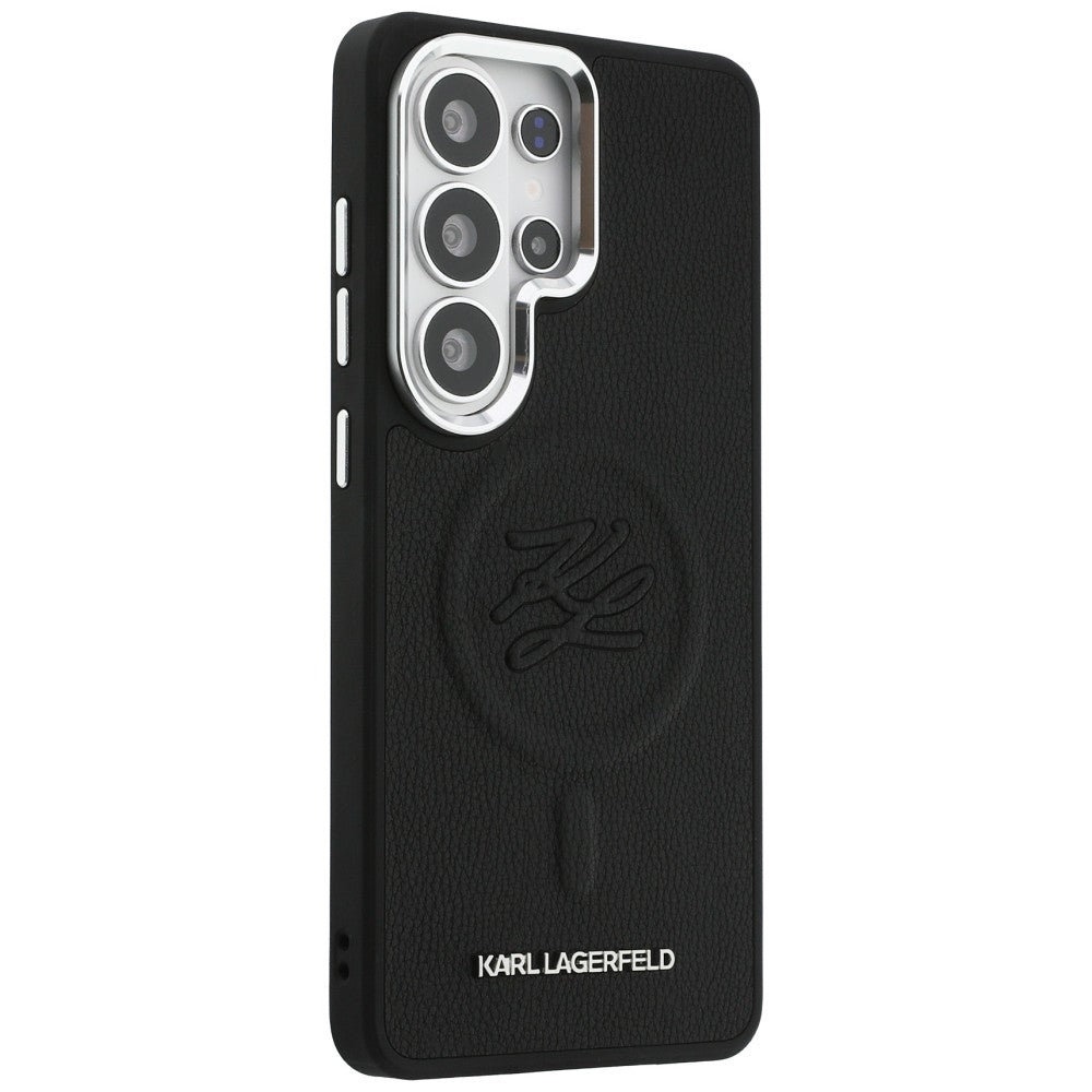 Puzdro MagSafe pre Samsung Galaxy S26 Ultra S948, Karl Lagerfeld, Initial Logo Debossed, Čierne