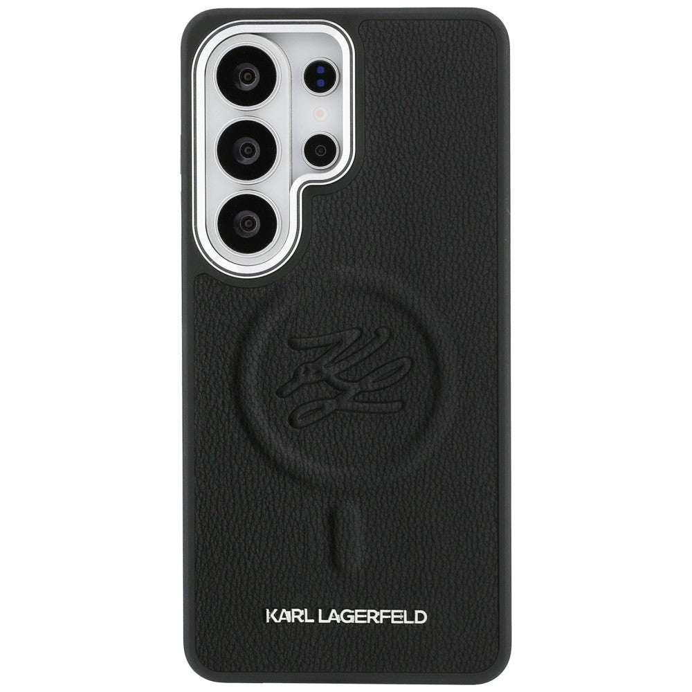 Puzdro MagSafe pre Samsung Galaxy S26 Ultra S948, Karl Lagerfeld, Initial Logo Debossed, Čierne