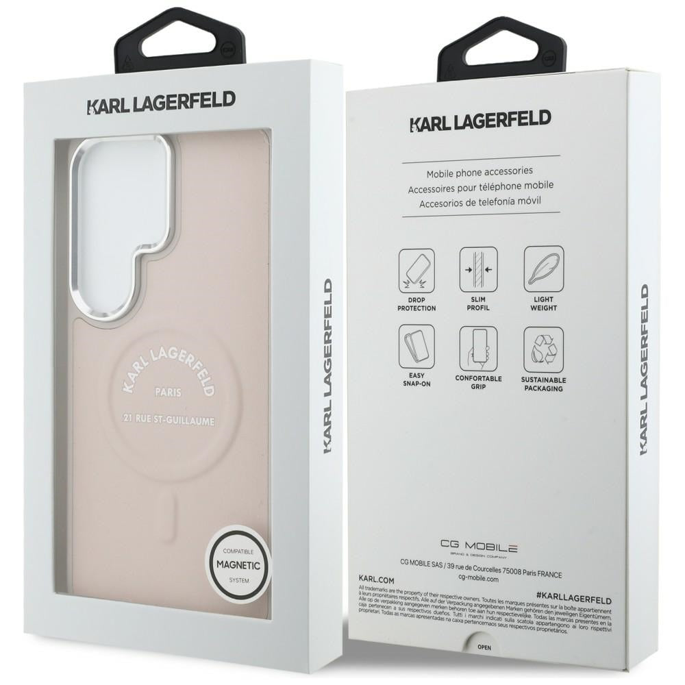 Puzdro MagSafe pre Samsung Galaxy S26 Ultra S948, Karl Lagerfeld, Karl RSG Logo, Ružová