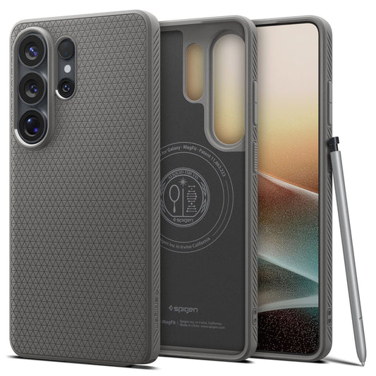 Puzdro MagSafe pre Samsung Galaxy S26 Ultra S948, Spigen, Liquid Air, Sivé ACS10675