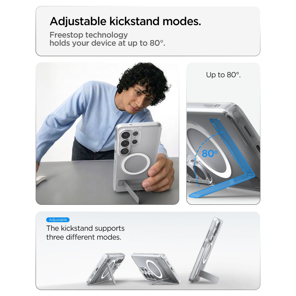 Puzdro MagSafe pre Samsung Galaxy S26 Ultra S948, Spigen, Ultra Hybrid S, Priehľadné Biela ACS11032