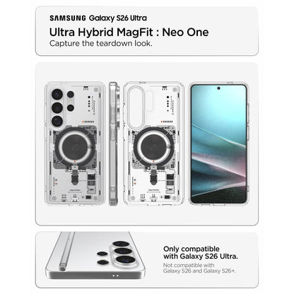 Puzdro MagSafe pre Samsung Galaxy S26 Ultra S948, Spigen, Ultra Hybrid Neo One, Transparentné ACS11206