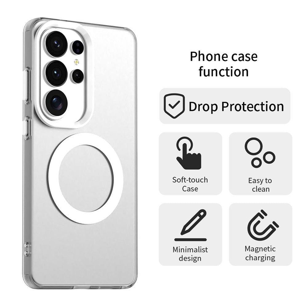 Puzdro MagSafe pre Samsung Galaxy S26 Ultra, Techsuit, CandyCase, Biela