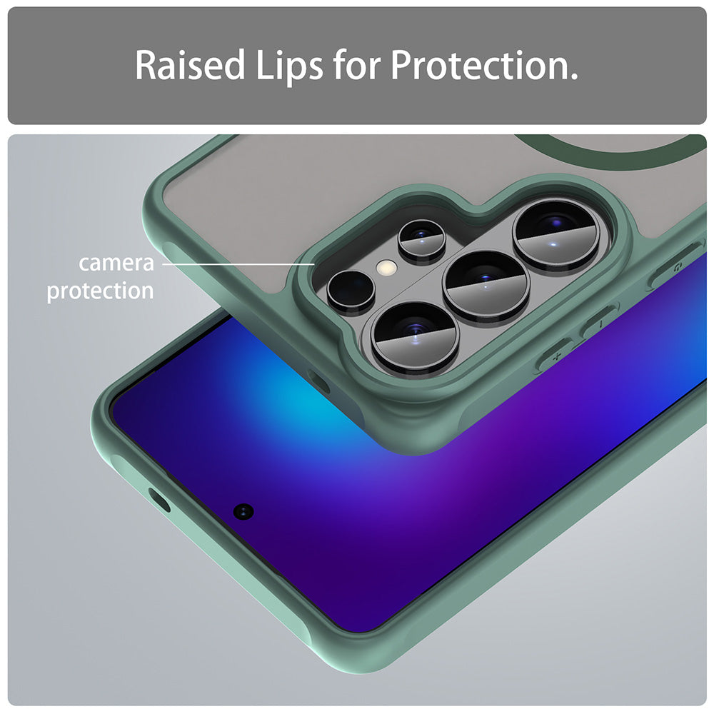MagSafe Case for Samsung Galaxy S26 Ultra S948, Techsuit, HaloFrost II, Green