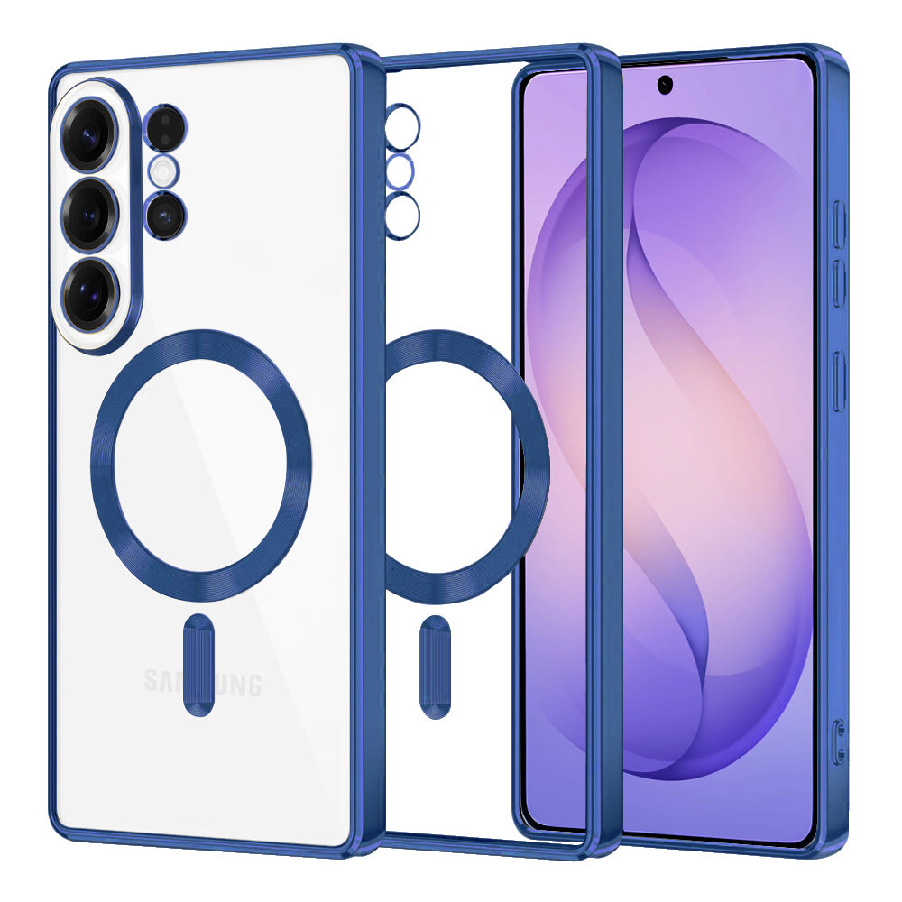 Puzdro MagSafe pre Samsung Galaxy S26 Ultra, Techsuit, Luxury Crystal, Tmavo modrá