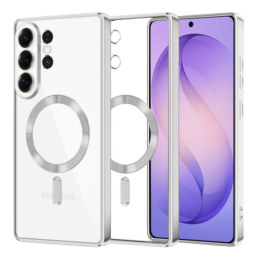 Puzdro MagSafe pre Samsung Galaxy S26 Ultra, Techsuit, Luxury Crystal, Strieborné