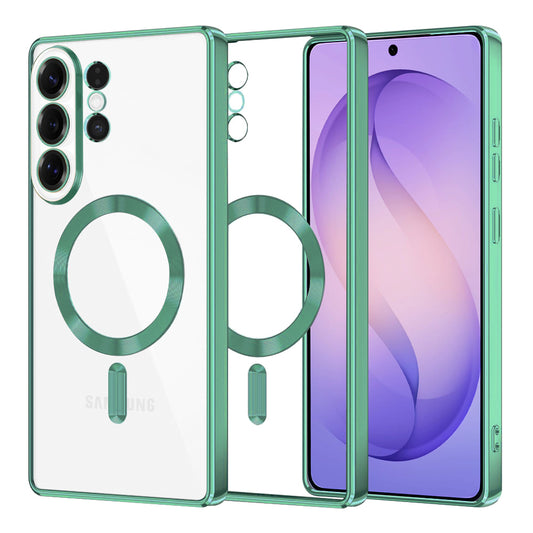 Puzdro MagSafe pre Samsung Galaxy S26 Ultra, Techsuit, Luxury Crystal, Svetlozelená