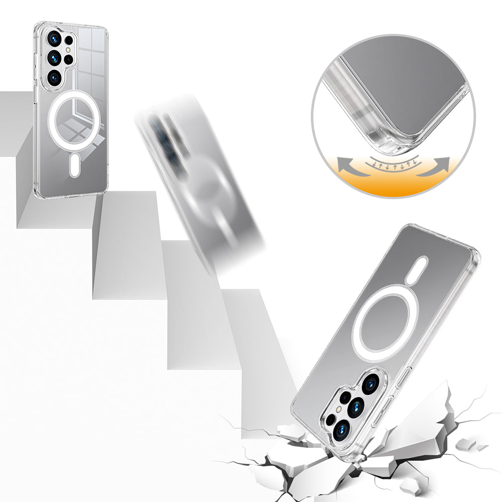 Puzdro MagSafe pre Samsung Galaxy S26 Ultra, Techsuit, Pro, Transparenté