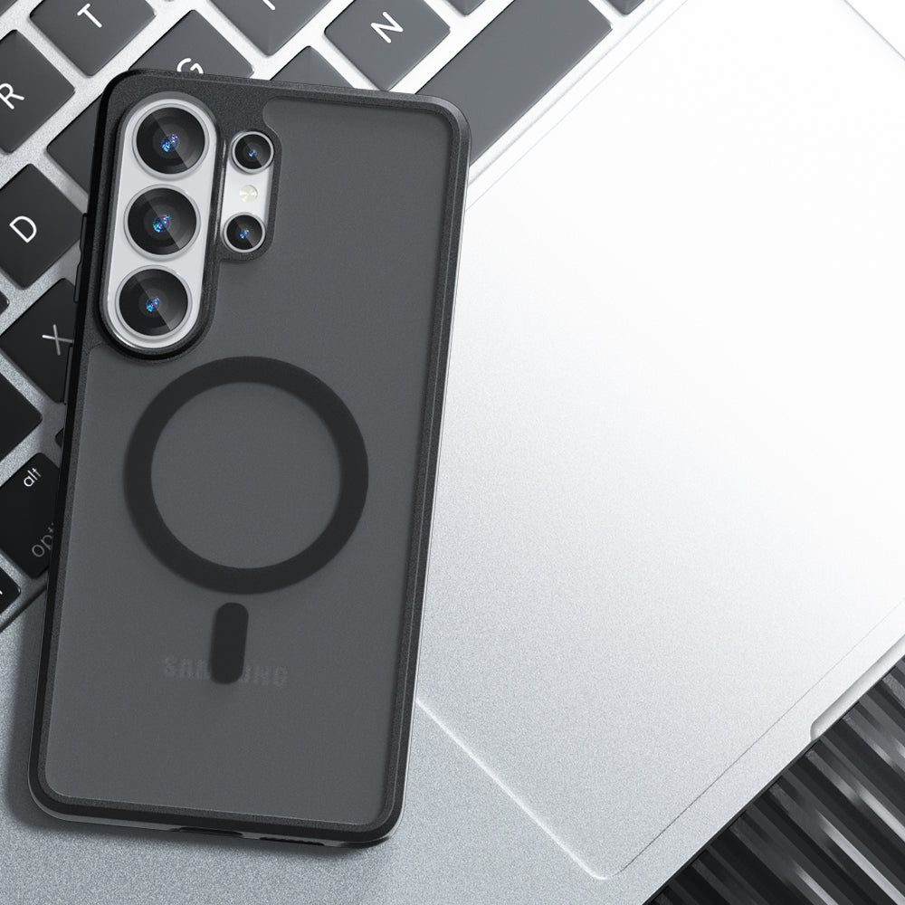 Puzdro MagSafe pre Samsung Galaxy S26 Ultra, Techsuit, PureFrost, Saténová Čierna