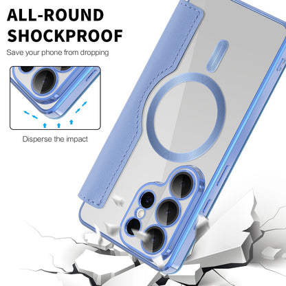 Puzdro MagSafe pre Samsung Galaxy S26 Ultra, Techsuit, SmartMag Book, Modrá