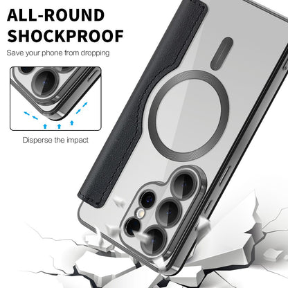 Puzdro MagSafe pre Samsung Galaxy S26 Ultra, Techsuit, SmartMag Book, Čierne