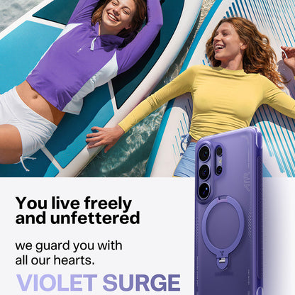 MagSafe Case for Samsung Galaxy S26 Ultra, Torras, Ostand Spin Air, Purple