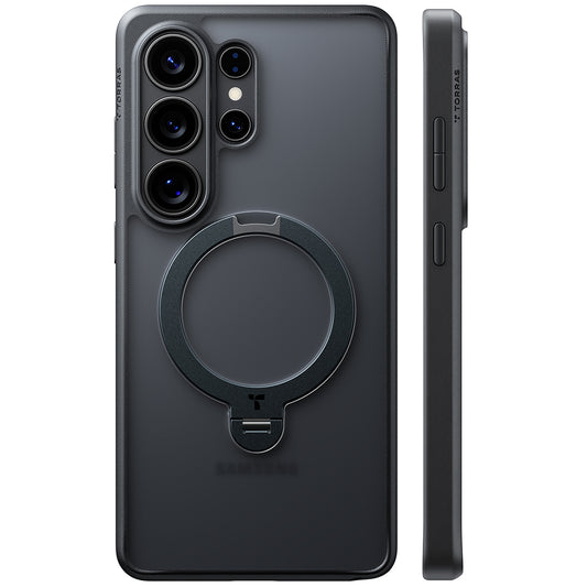 Puzdro MagSafe pre Samsung Galaxy S26 Ultra, Torras, Ostand Spin, Čierne