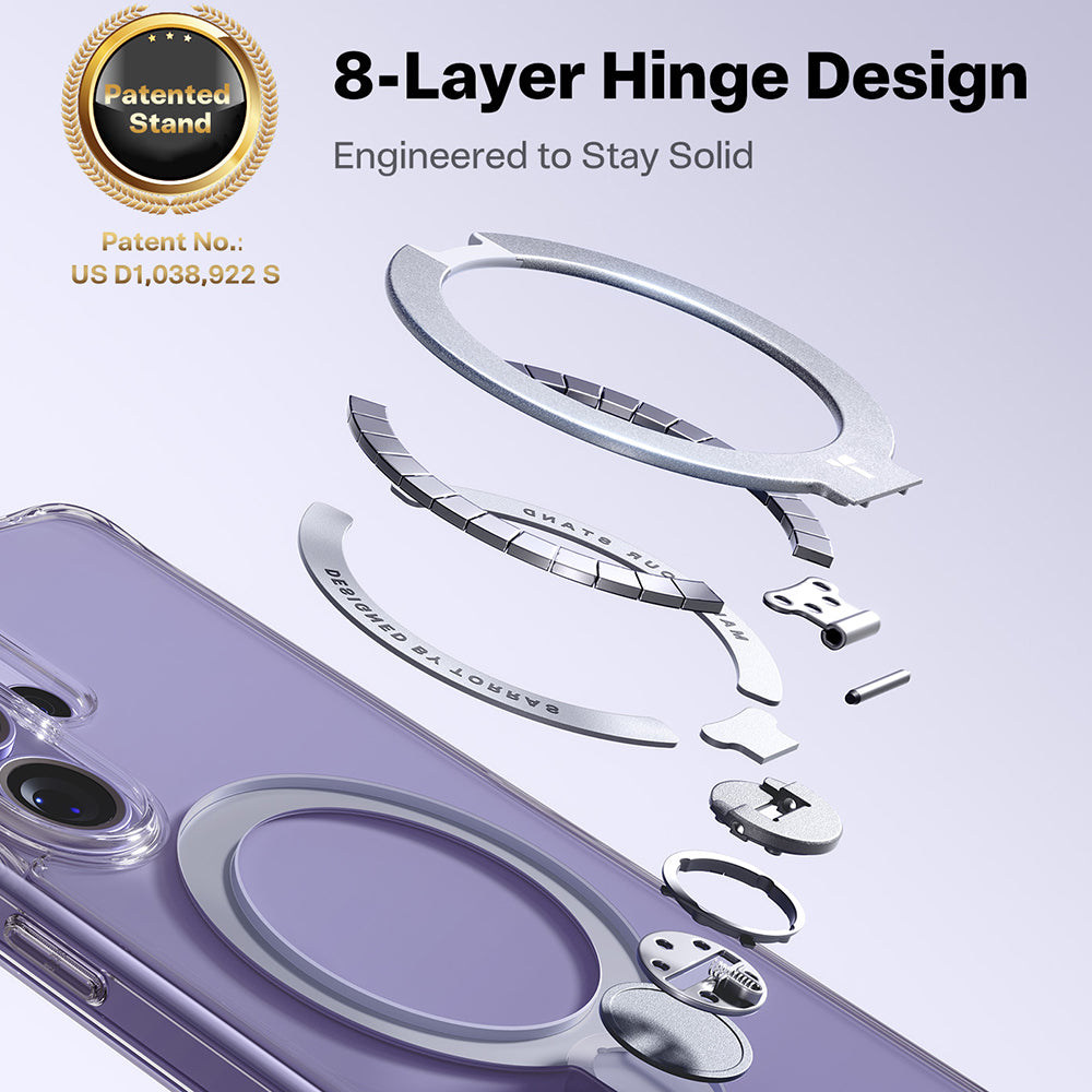 Puzdro MagSafe pre Samsung Galaxy S26 Ultra, Torras, Ostand Spin, Transparent