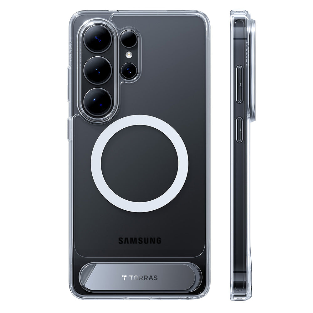 Puzdro MagSafe pre Samsung Galaxy S26 Ultra, Torras, Pstand, Transparentné