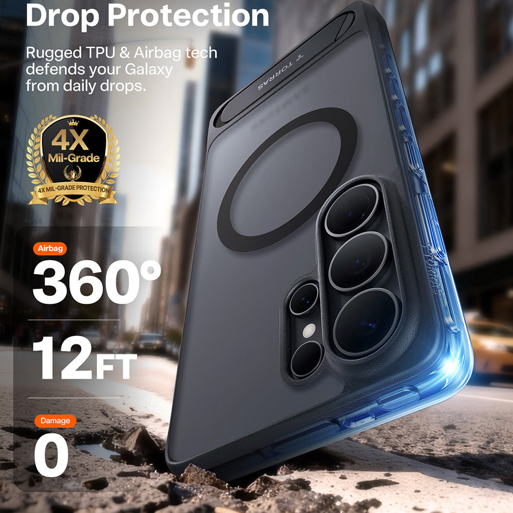 Puzdro MagSafe pre Samsung Galaxy S26 Ultra, Torras, Pstand, Transparentné