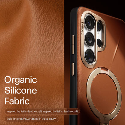 Puzdro MagSafe pre Samsung Galaxy S26 Ultra, Torras, QPRO Leather, Hnedé