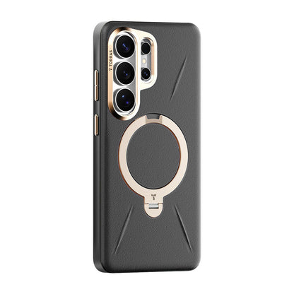 Puzdro MagSafe pre Samsung Galaxy S26 Ultra, Torras, QPRO Leather, Čierne