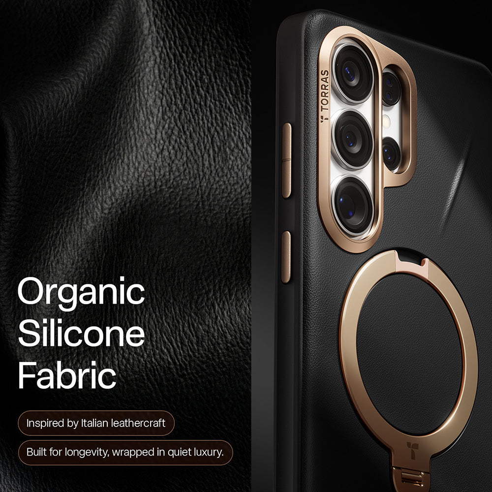 Puzdro MagSafe pre Samsung Galaxy S26 Ultra, Torras, QPRO Leather, Čierne