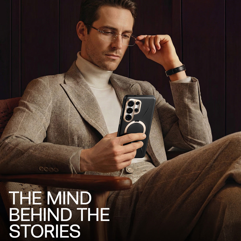 Puzdro MagSafe pre Samsung Galaxy S26 Ultra, Torras, QPRO Leather, Čierne