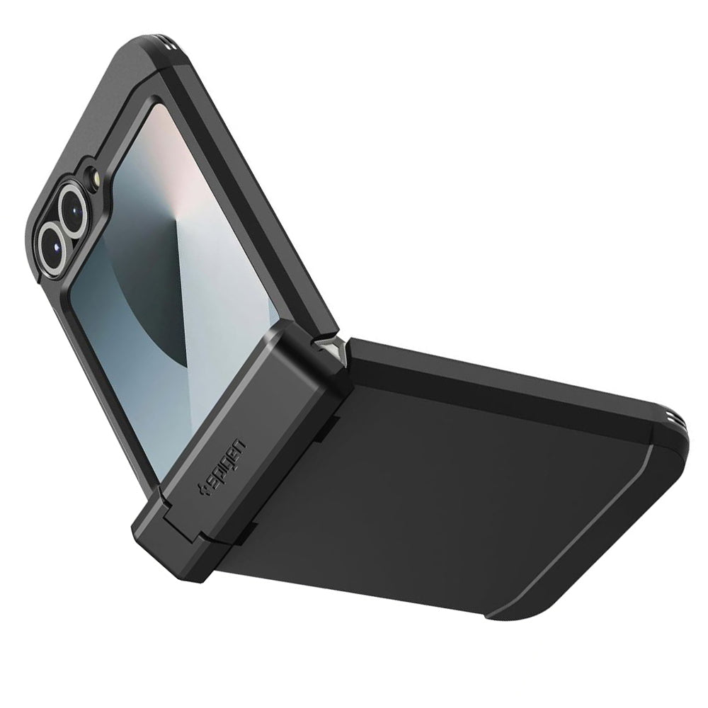 Puzdro MagSafe pre Samsung Galaxy Z Flip7 FE F761 / Z Flip6 F741, Spigen, Tough Armor Pro, Čierne ACS09807