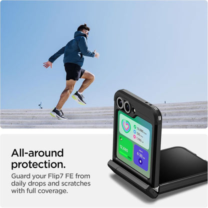 Puzdro MagSafe pre Samsung Galaxy Z Flip7 FE F761 / Z Flip6 F741, Spigen, Tough Armor Pro, Čierne ACS09807